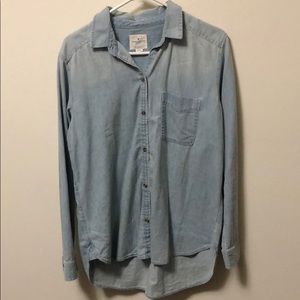 American Eagle Boyfriend Fit Light Denim Shirt